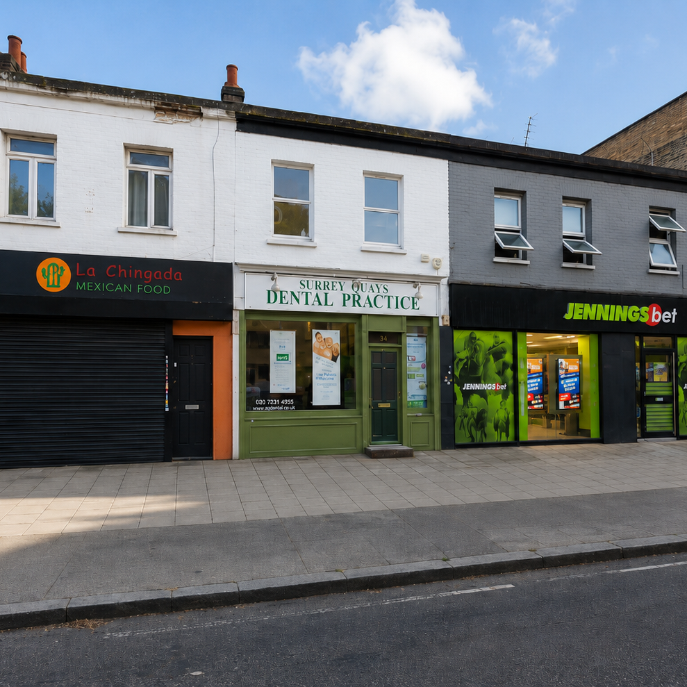Surrey Quays Dental Practice reception in Surrey Quays